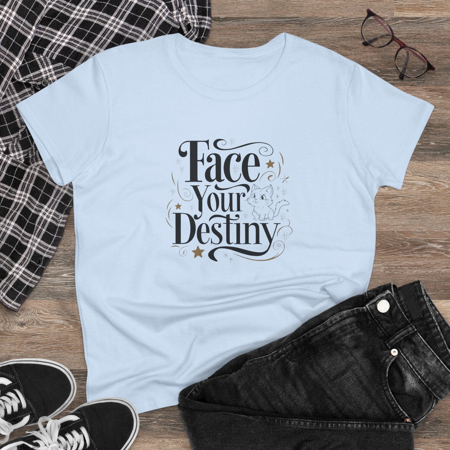 Face Your Destiny Women Cotton Tshirt