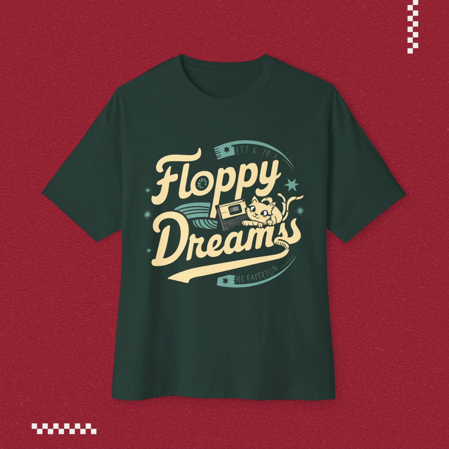 Floppy Dream Unisex Retro Oversized Boxy Tshirt