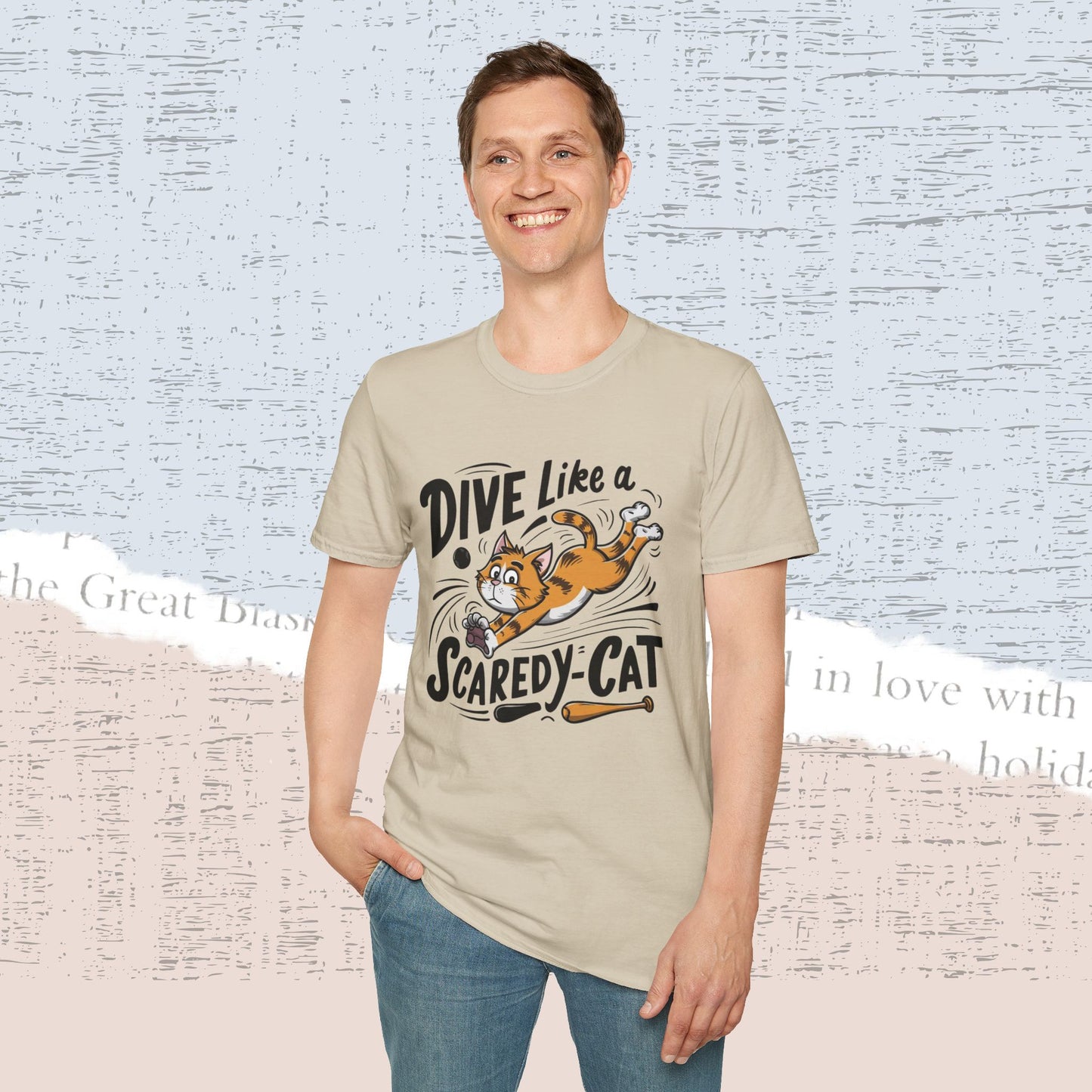 Dive Like Scaredy Cat Cotton Men Tee