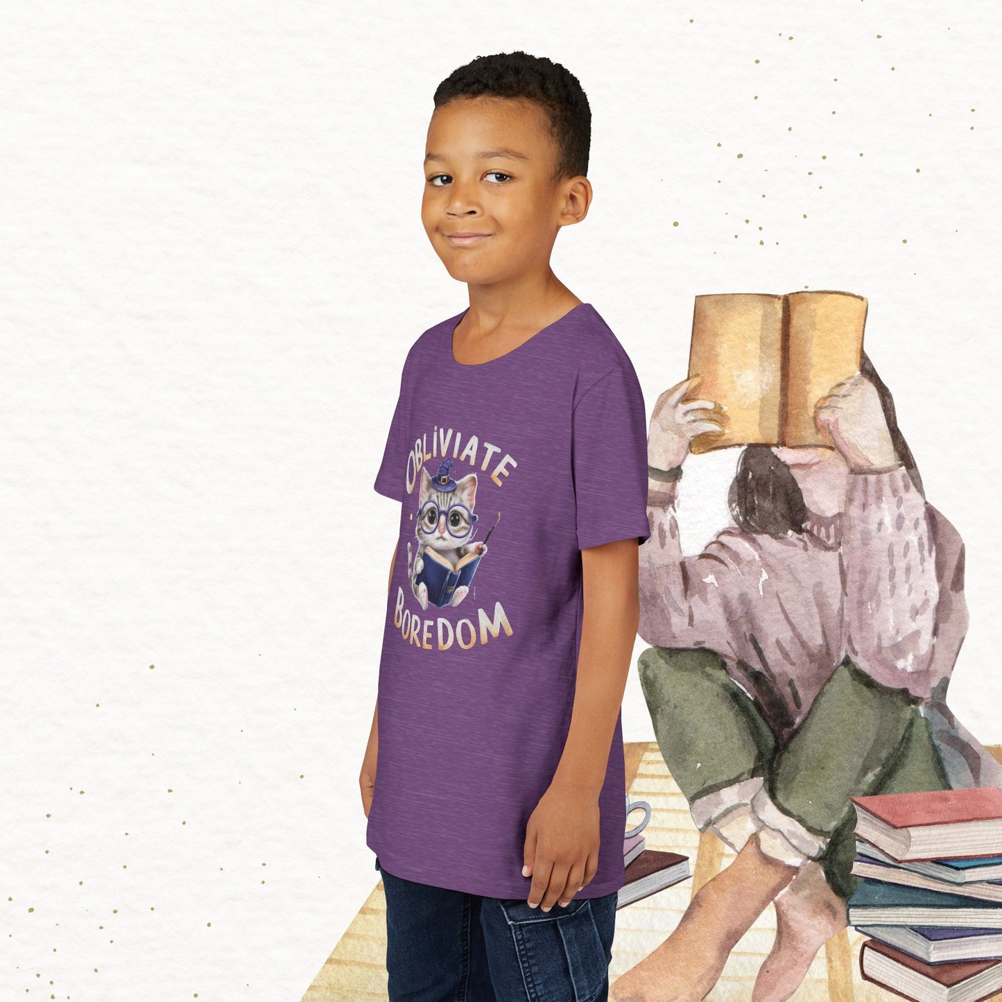 Obliviate Boredom Youth Heavy Cotton T-Shirt