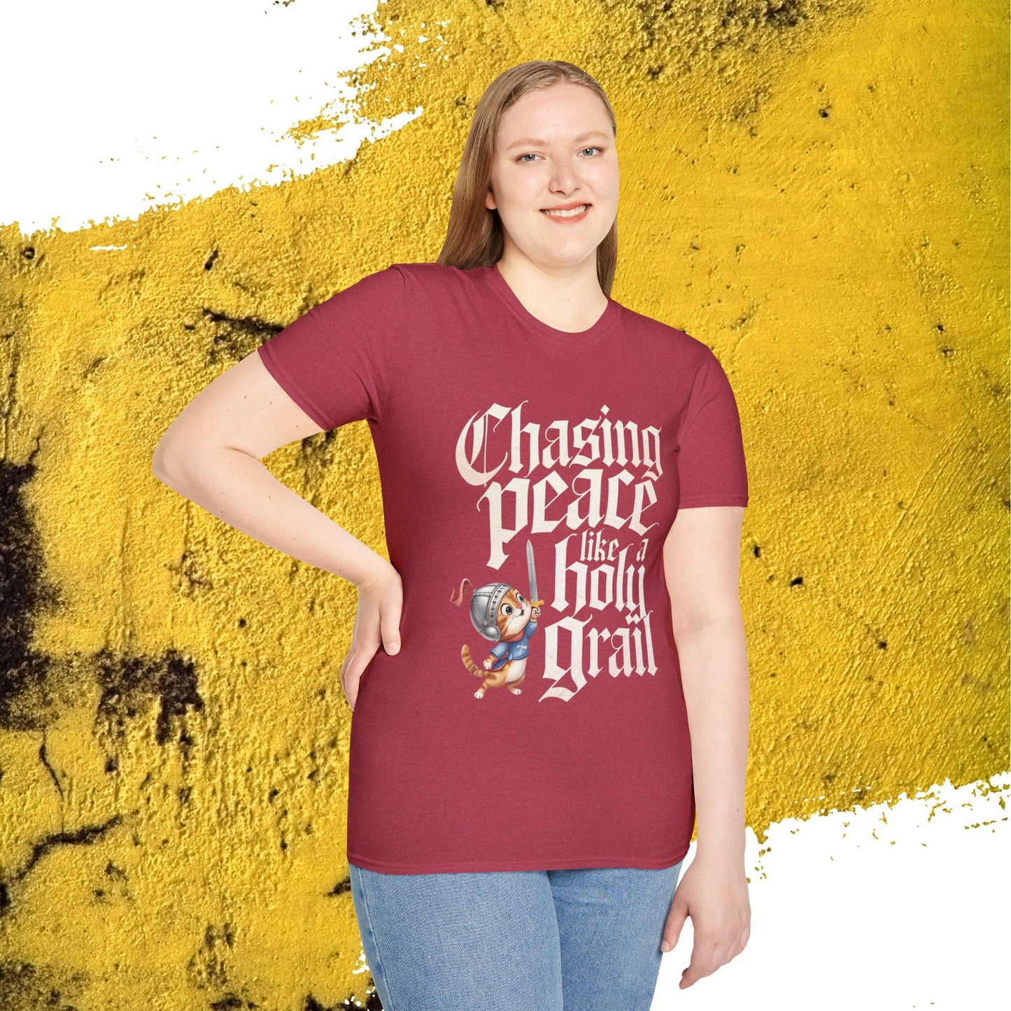 Chasing Peace Like Holy Grail Cotton Tee