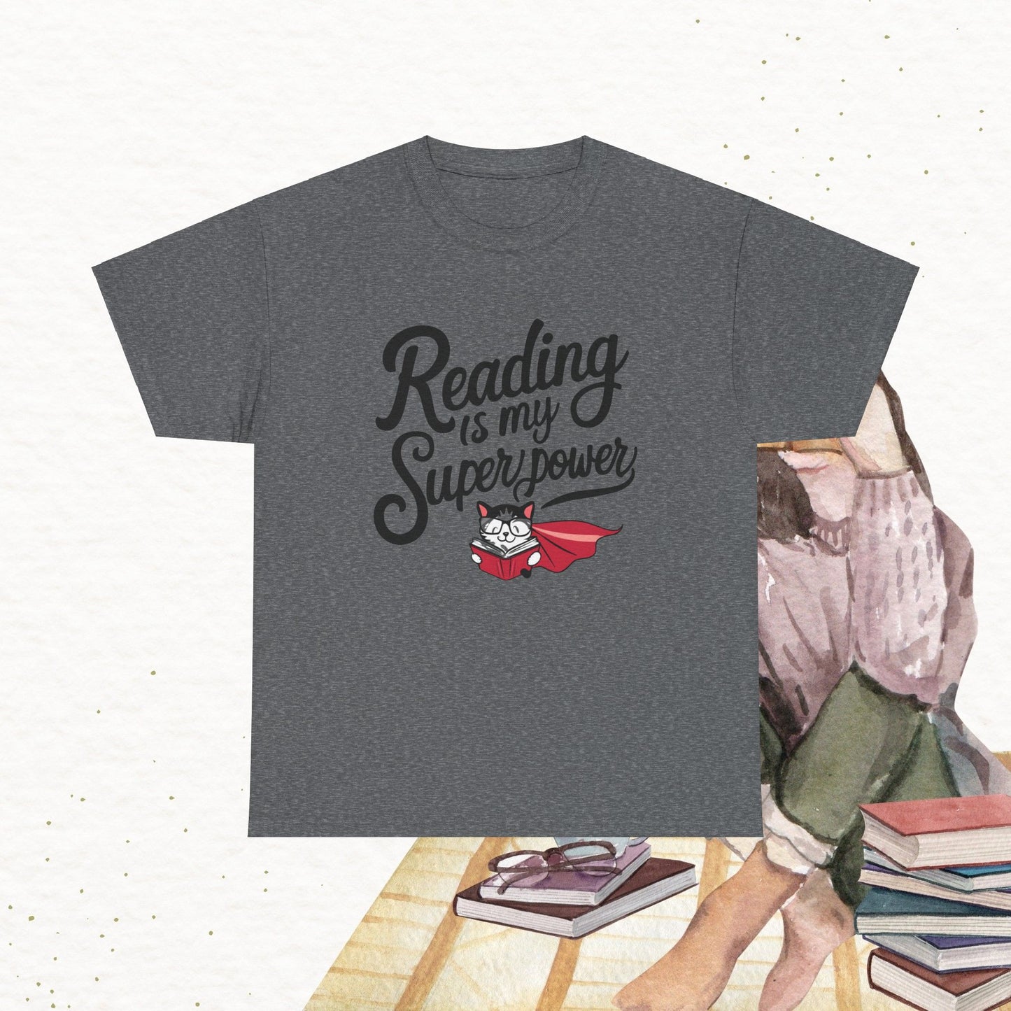 Reading Is My Superpower Cotton Tee