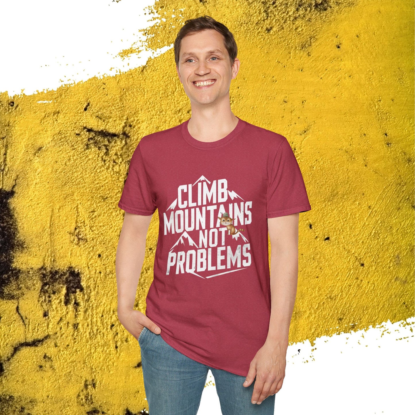 Climb Mountain Cotton Men T-Shirt