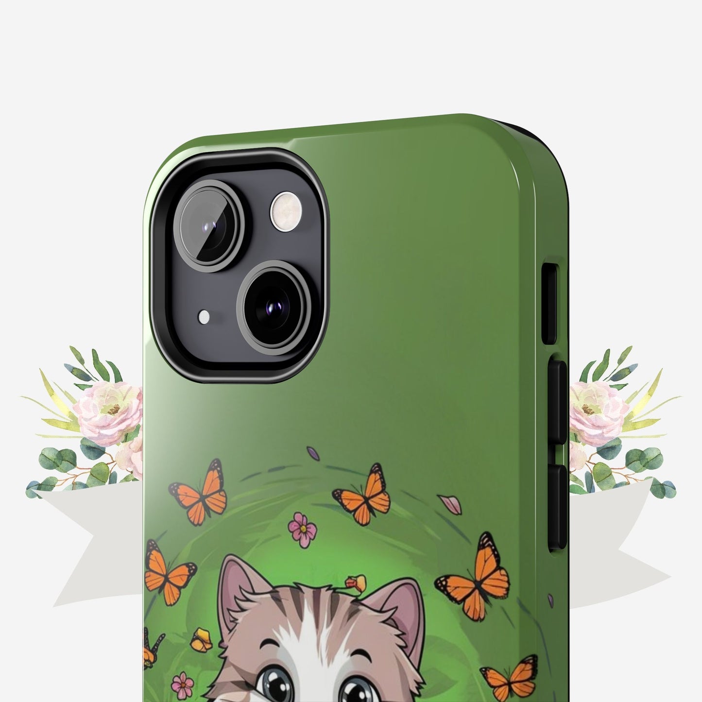 Green Mewsic Wireless Charging Support Tough Case