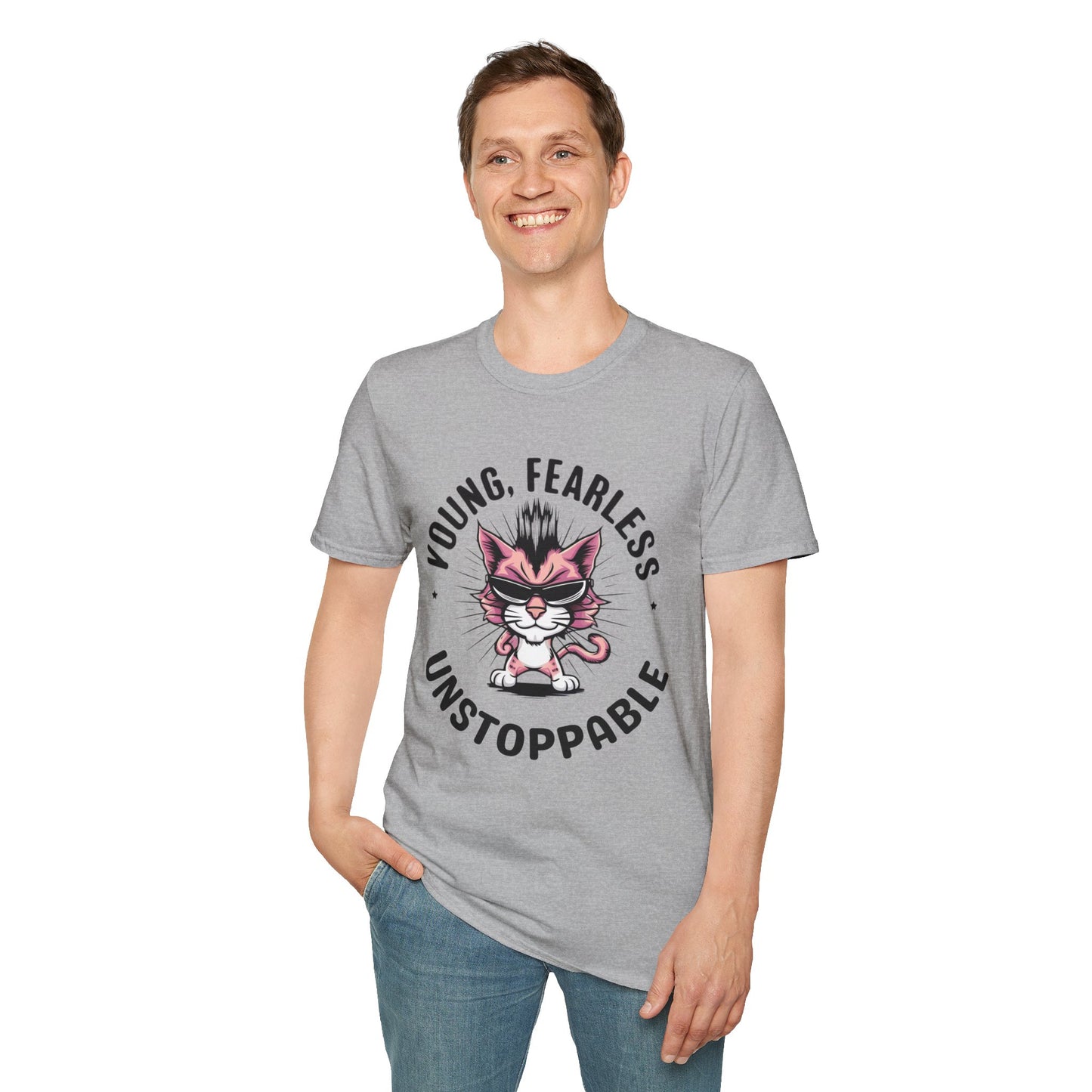 Young Fearless Unstoppable Cotton Men Tee
