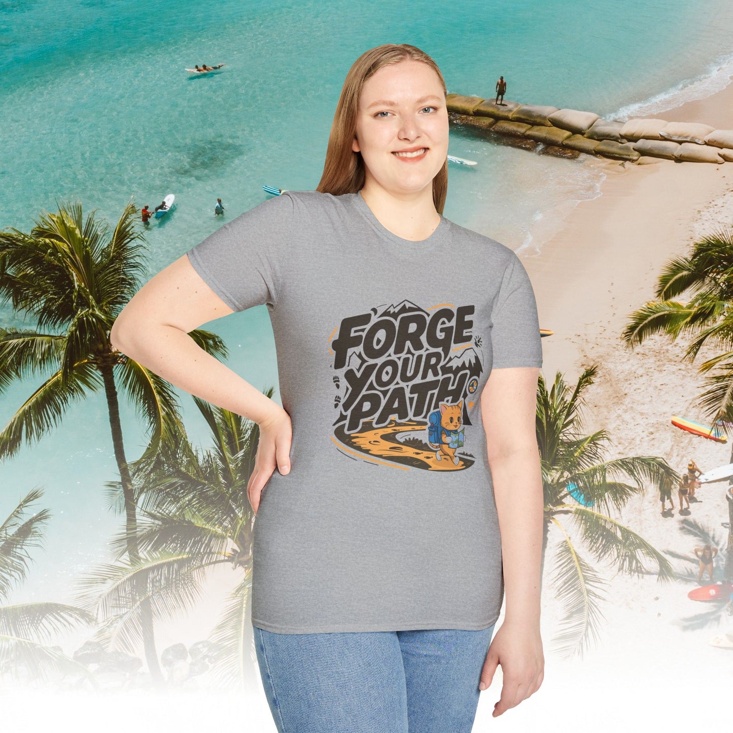 Forge Your Path Unisex Softstyle Travel Lover Cotton T-Shirts
