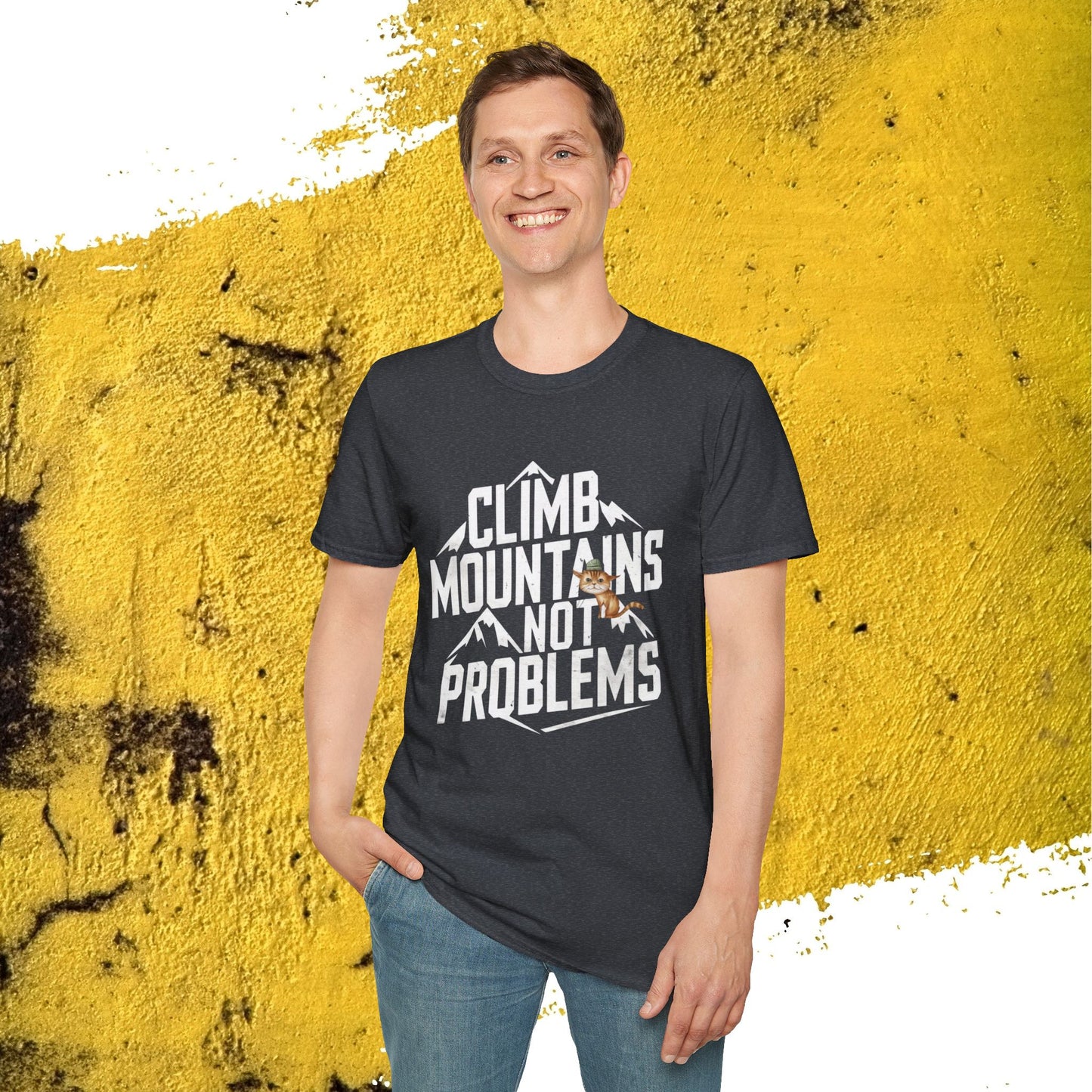 Climb Mountain Cotton Men T-Shirt