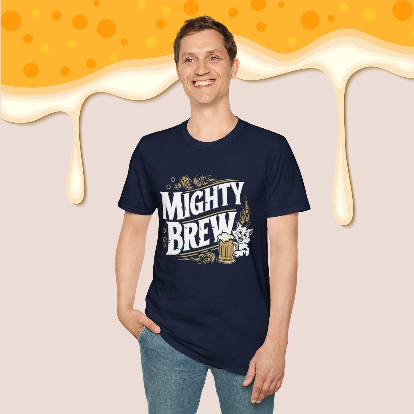 Mighty Brew Cotton Crew Neck Tshirt