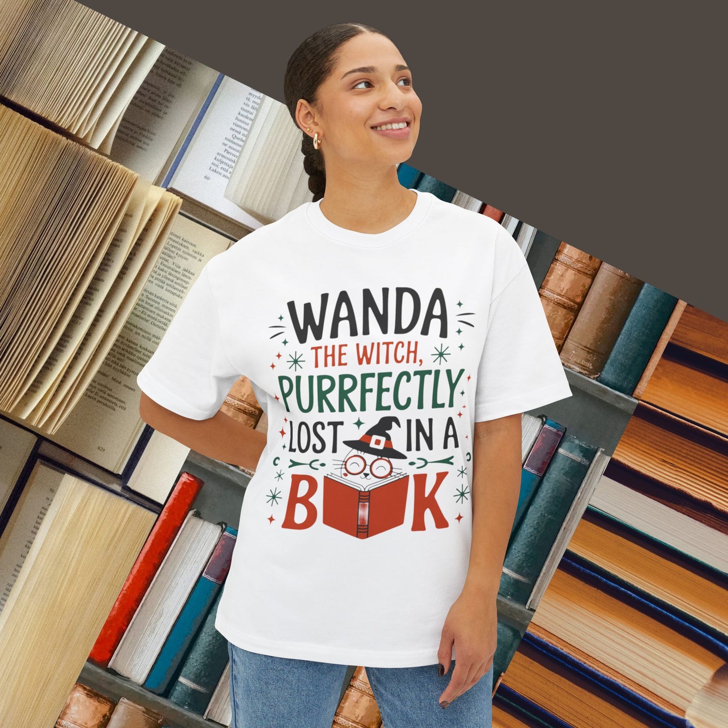 Wanda Witch Unisex BookLover Oversized Boxy Tshirt