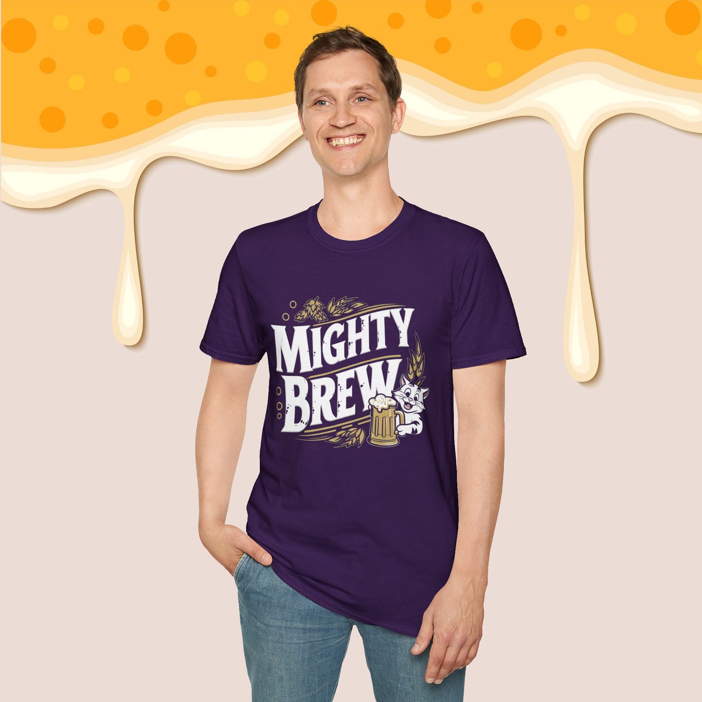 Mighty Brew Cotton Crew Neck Tshirt