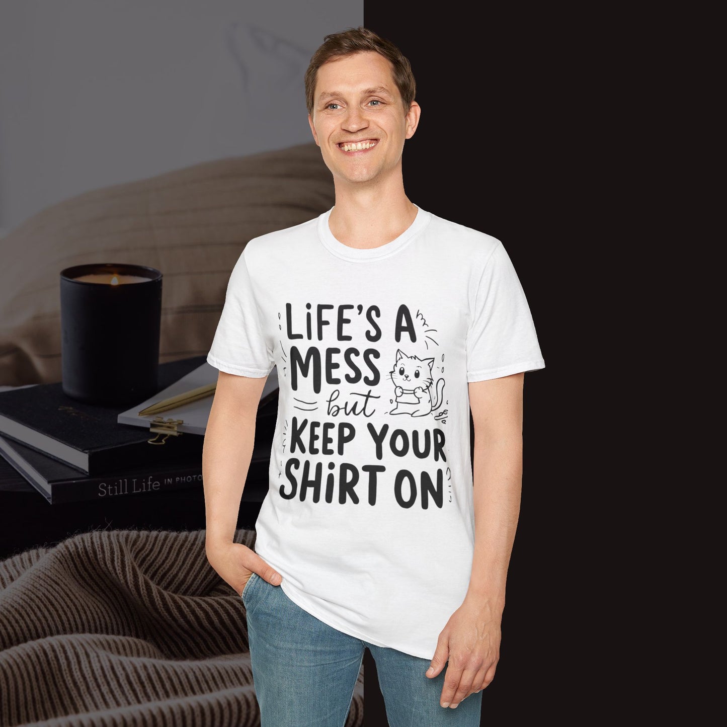 Life Messy Cotton T-Shirt