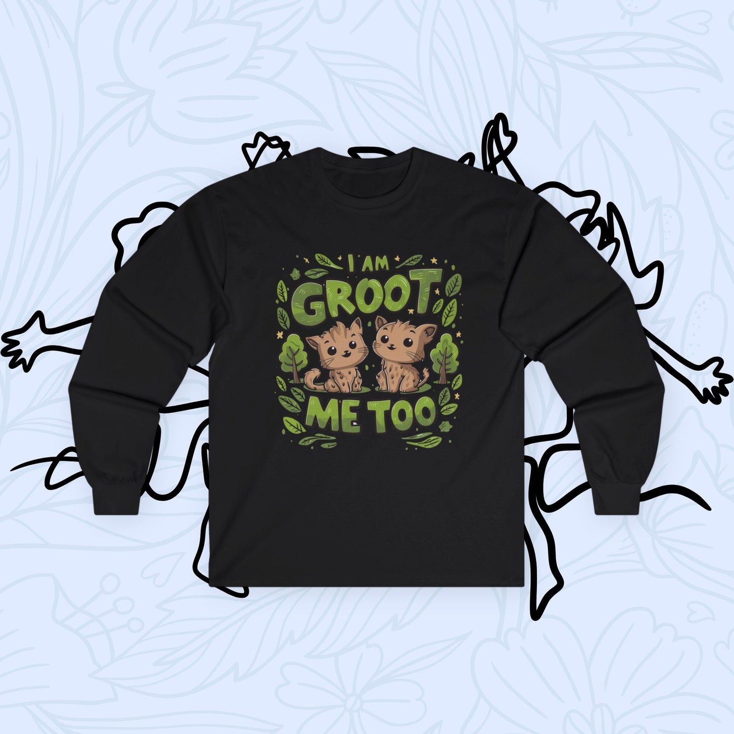 I am Groot Me Too Cotton Long Sleeve Tshirt