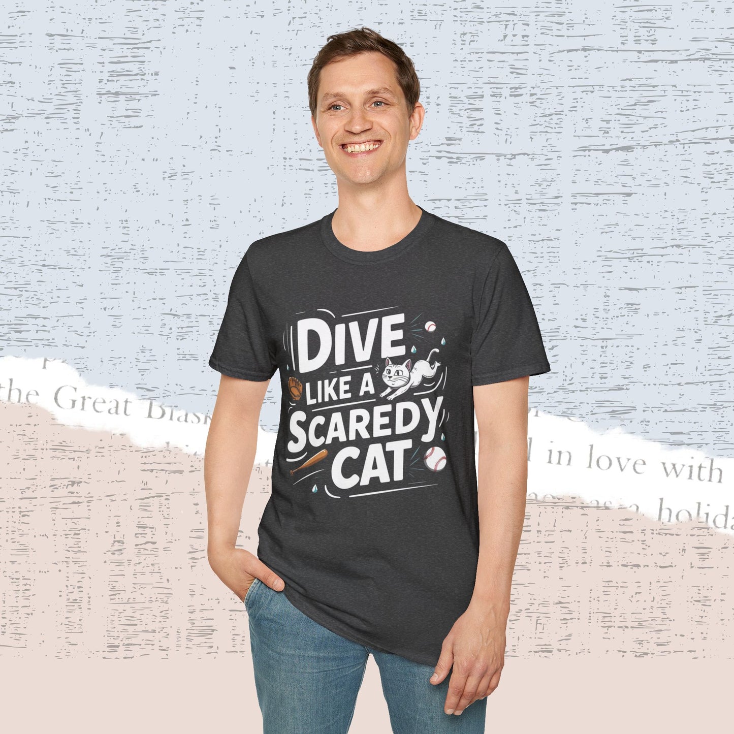 Dive Like Scaredy Cat Cotton Men Tee