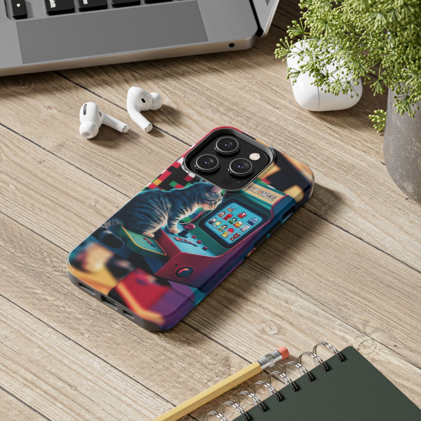 Meowstalgia Wireless Charging Support Tough Case.