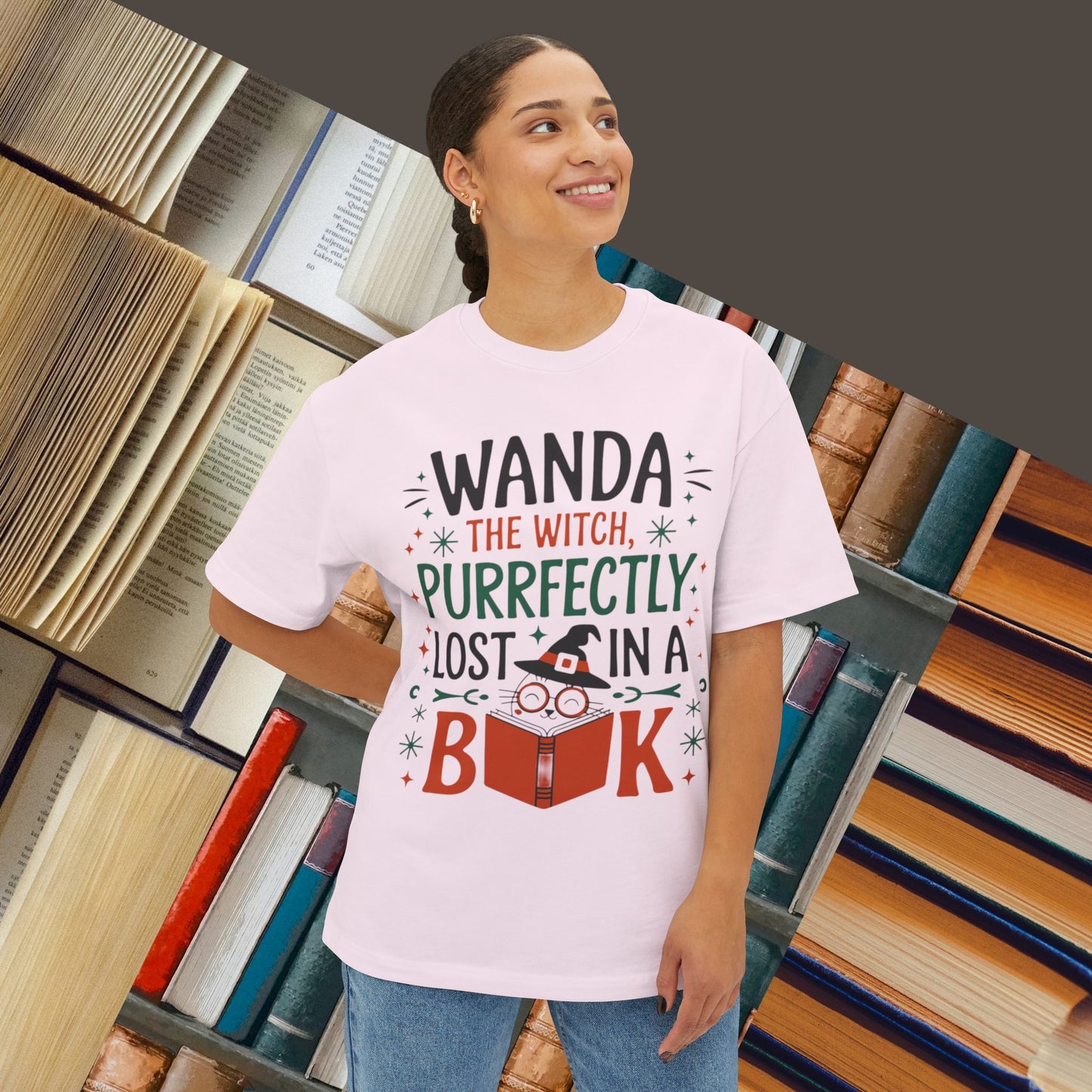 Wanda Witch Unisex BookLover Oversized Boxy Tshirt