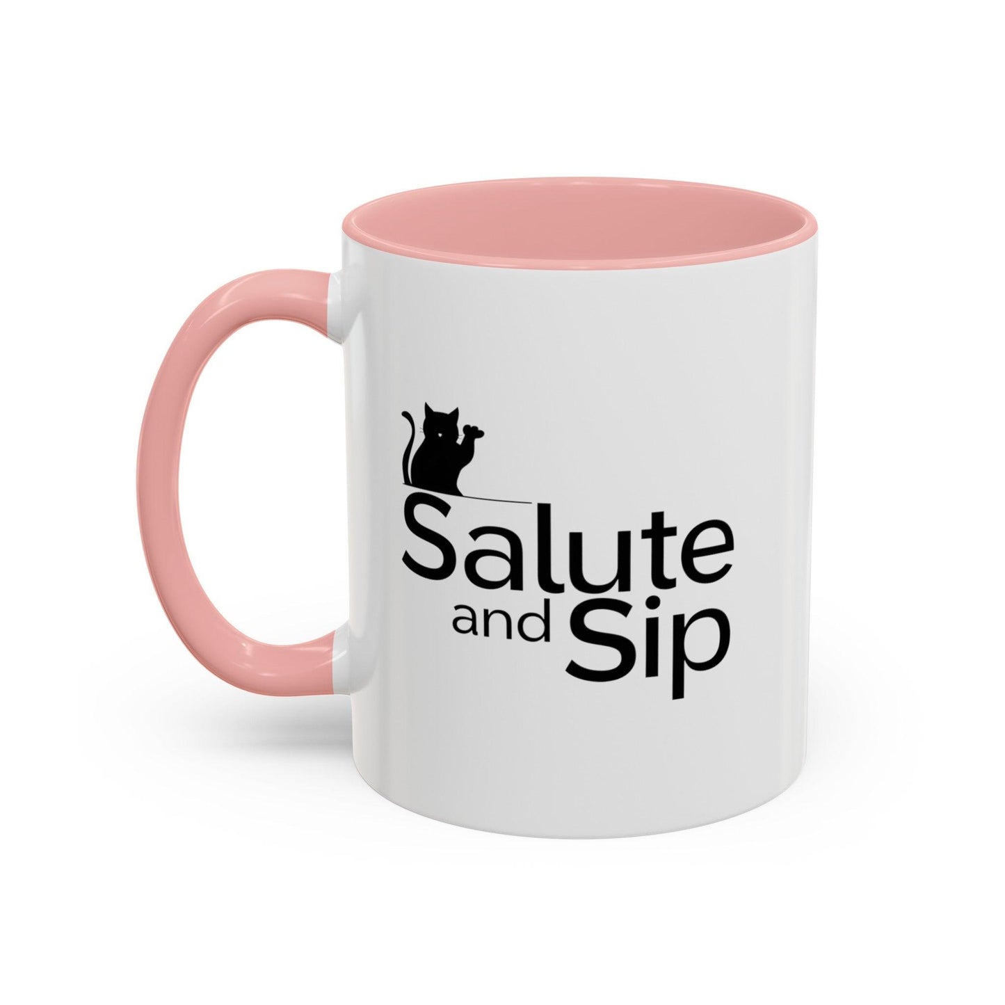 Billien Salute Sips Printify 11 oz 11oz accent mug Coffee Mugs Holiday Picks Home & Living Kitchen Mugs Spring Essentials two tone White base