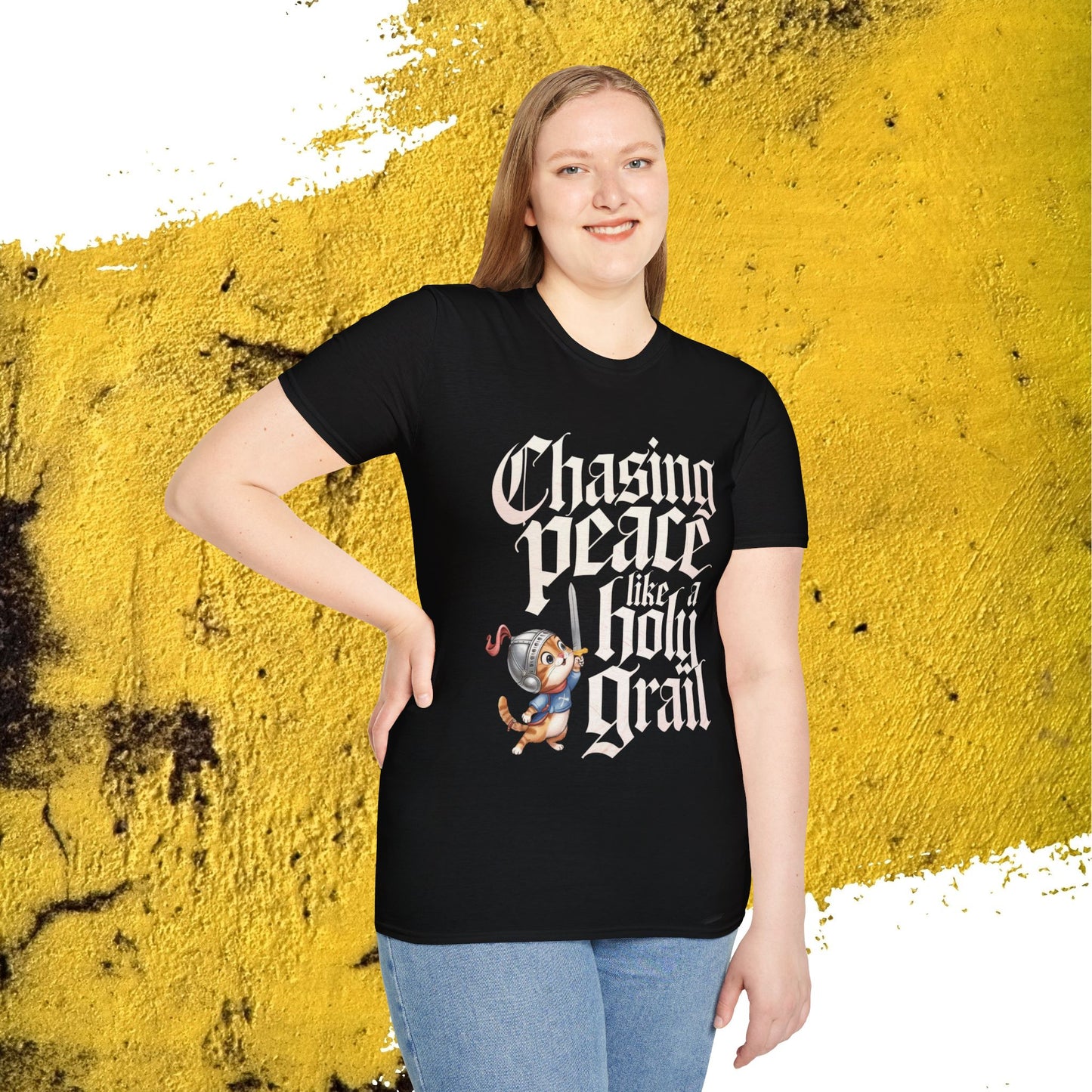 Chasing Peace Like Holy Grail Cotton Tee