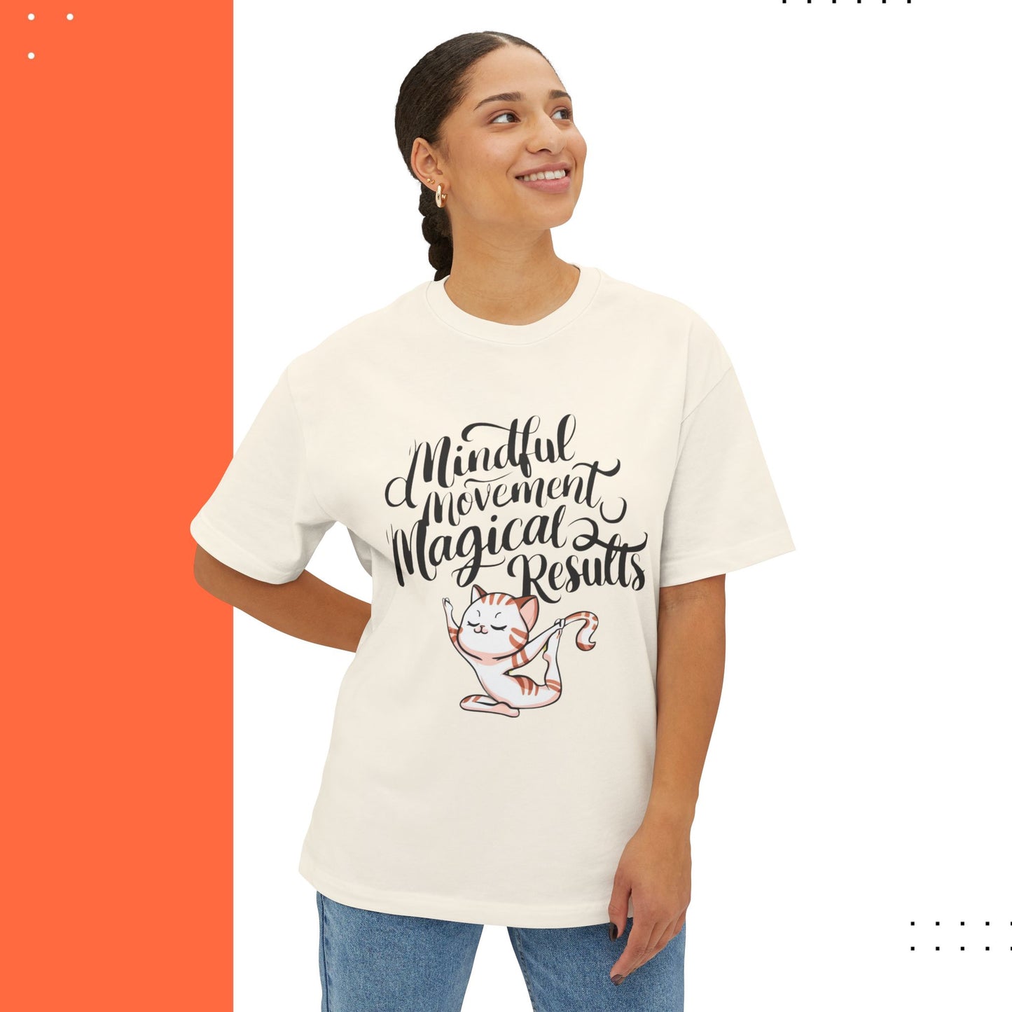 Mindful Movement Magical Result Unisex Yoga Oversized Boxy Tshirts