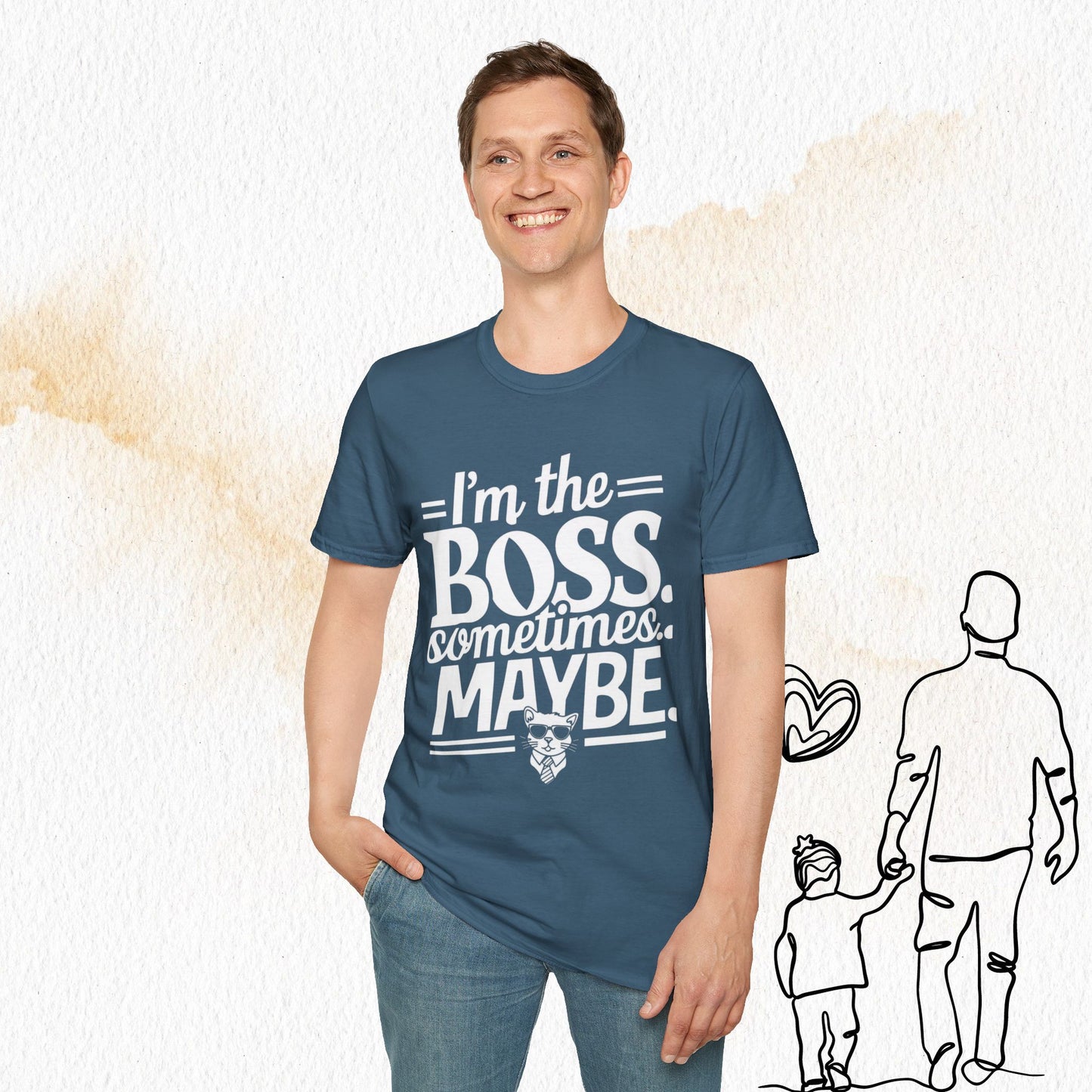 I am Boss Sometime I May Be Cotton Men Tshirt