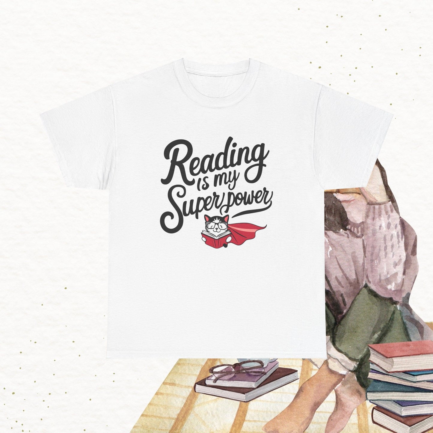 Reading Is My Superpower Cotton Tee