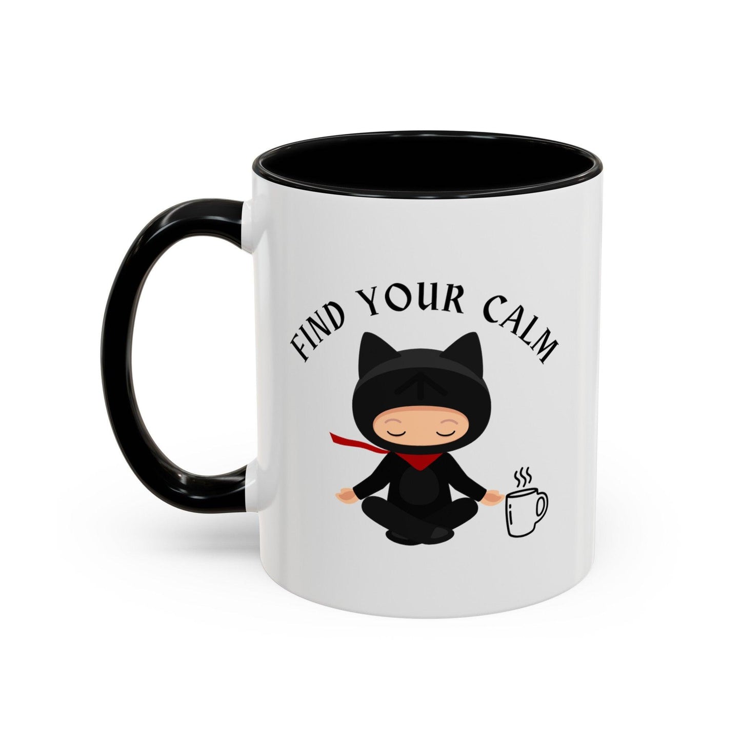 Billien Purrfect Sleep Printify 11 oz 11oz accent mug Coffee Mugs Holiday Picks Home & Living Kitchen Mugs Spring Essentials two tone White base