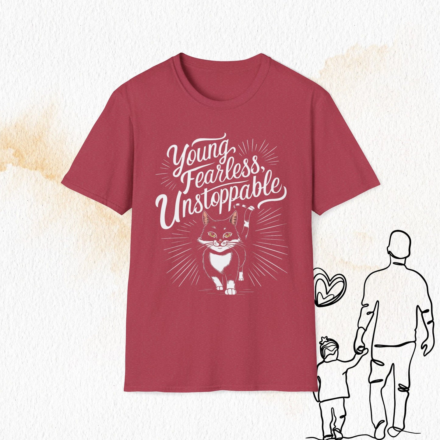 Young Fearless Unstoppable Crew Neck Cotton Men Tshirt