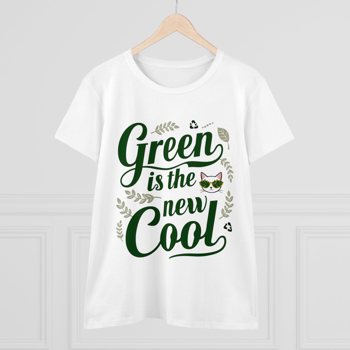 Green Is The New Cool Women Cotton Tshirt