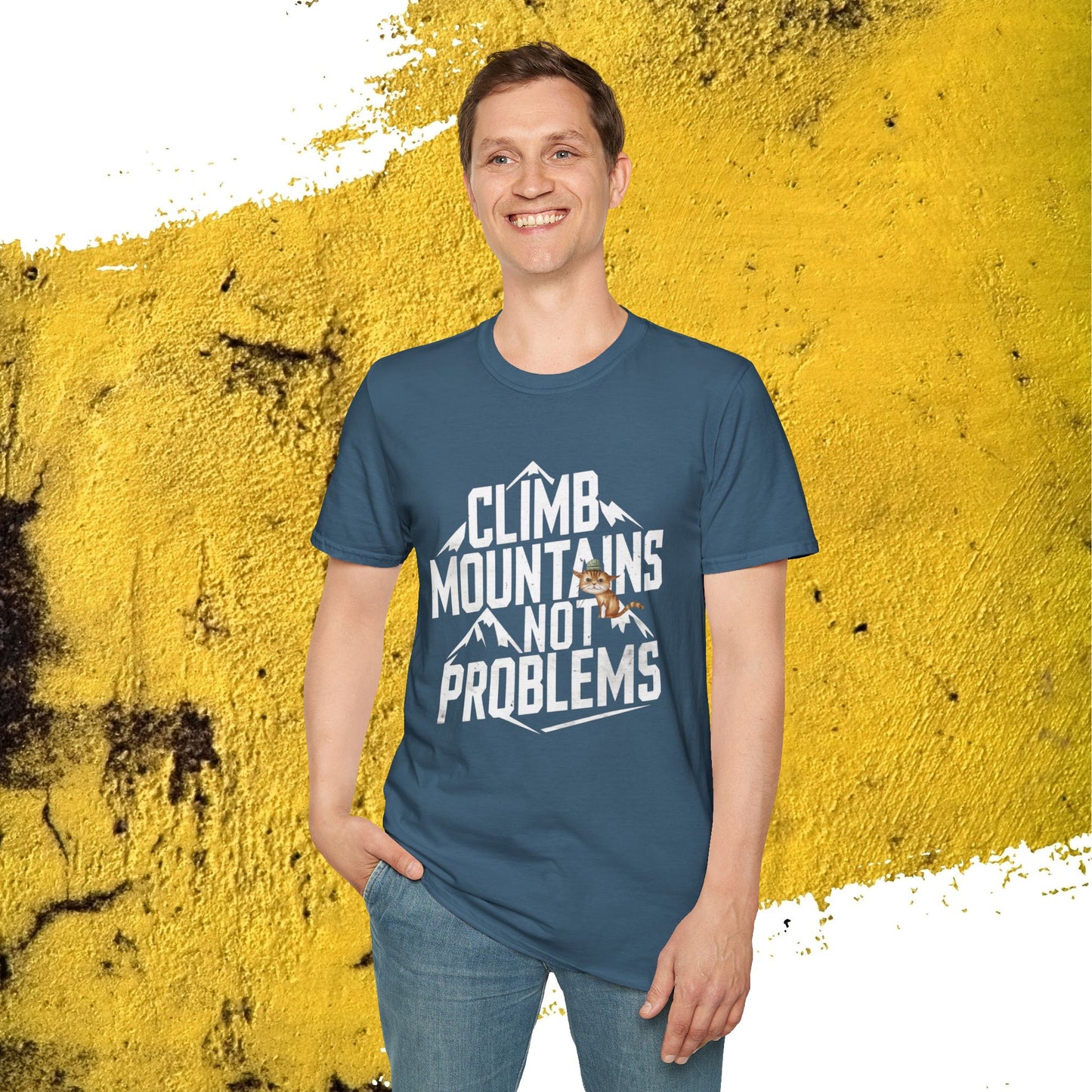 Climb Mountain Cotton Men T-Shirt