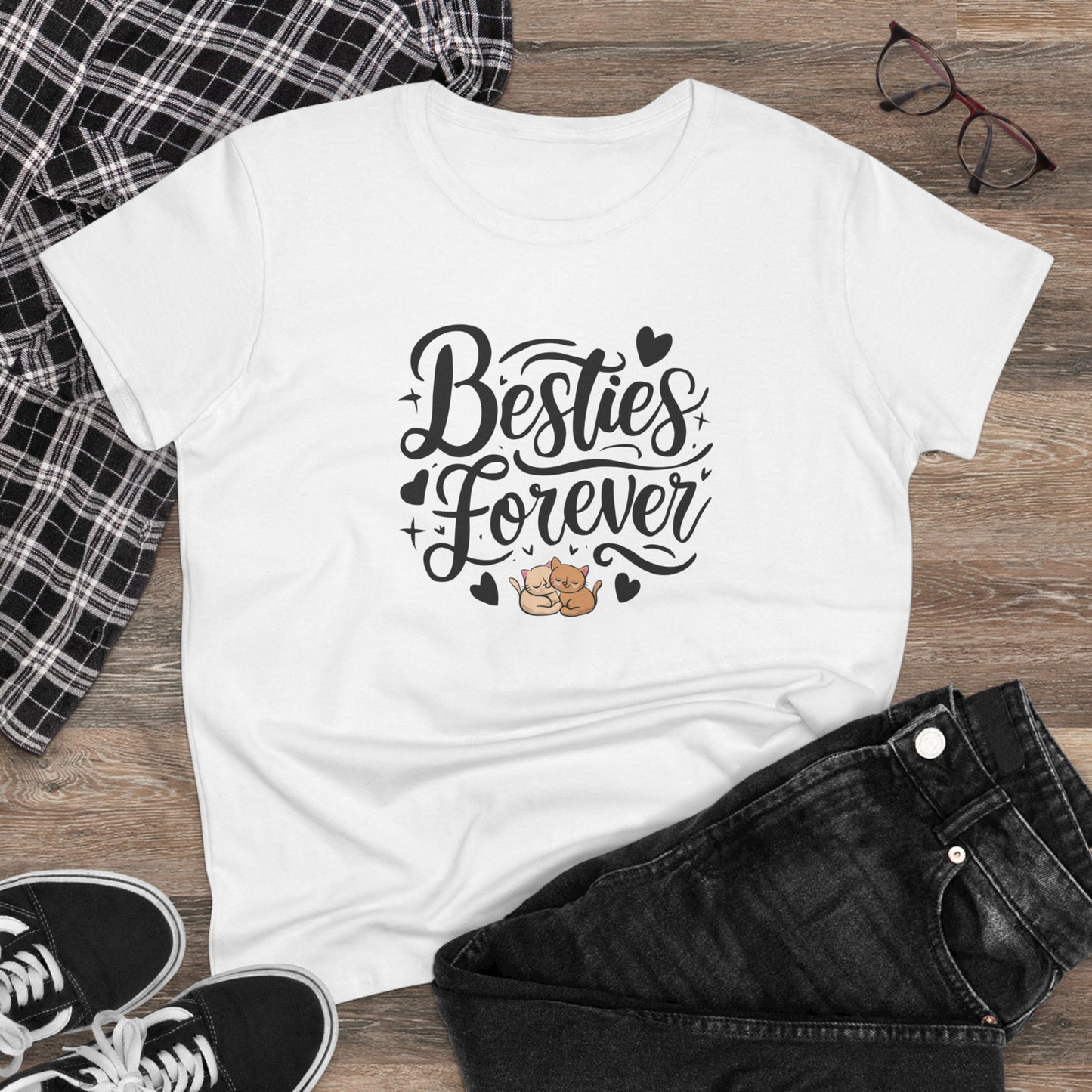Besties Forever Women Cotton Tshirt