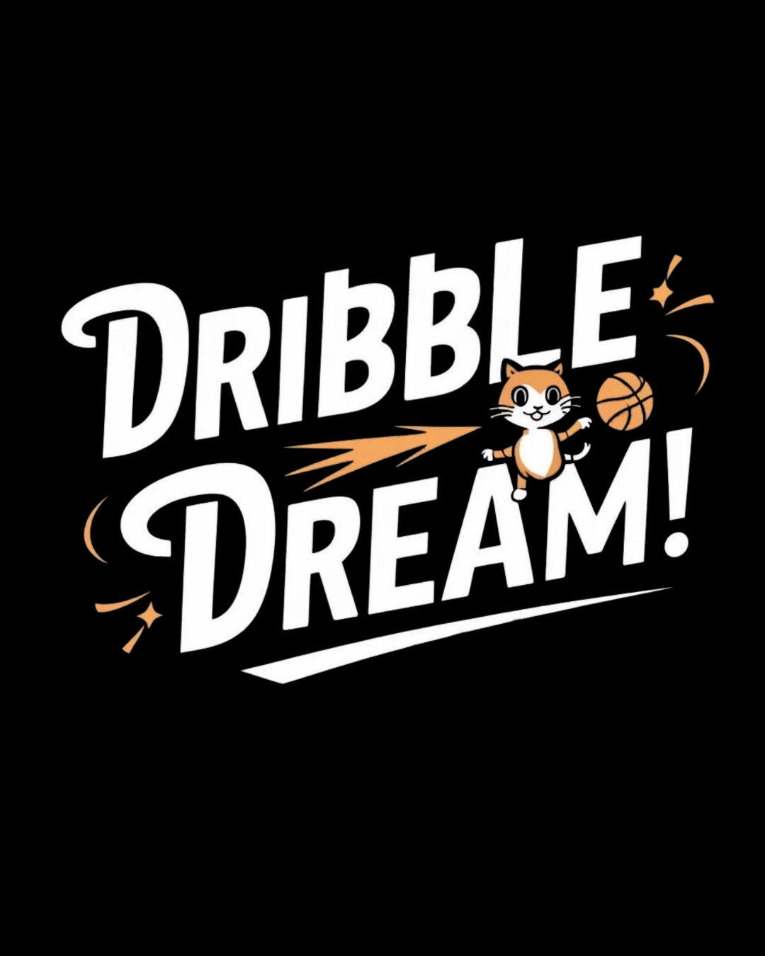 Dribble Dream Playing Basketball Cotton T-Shirt