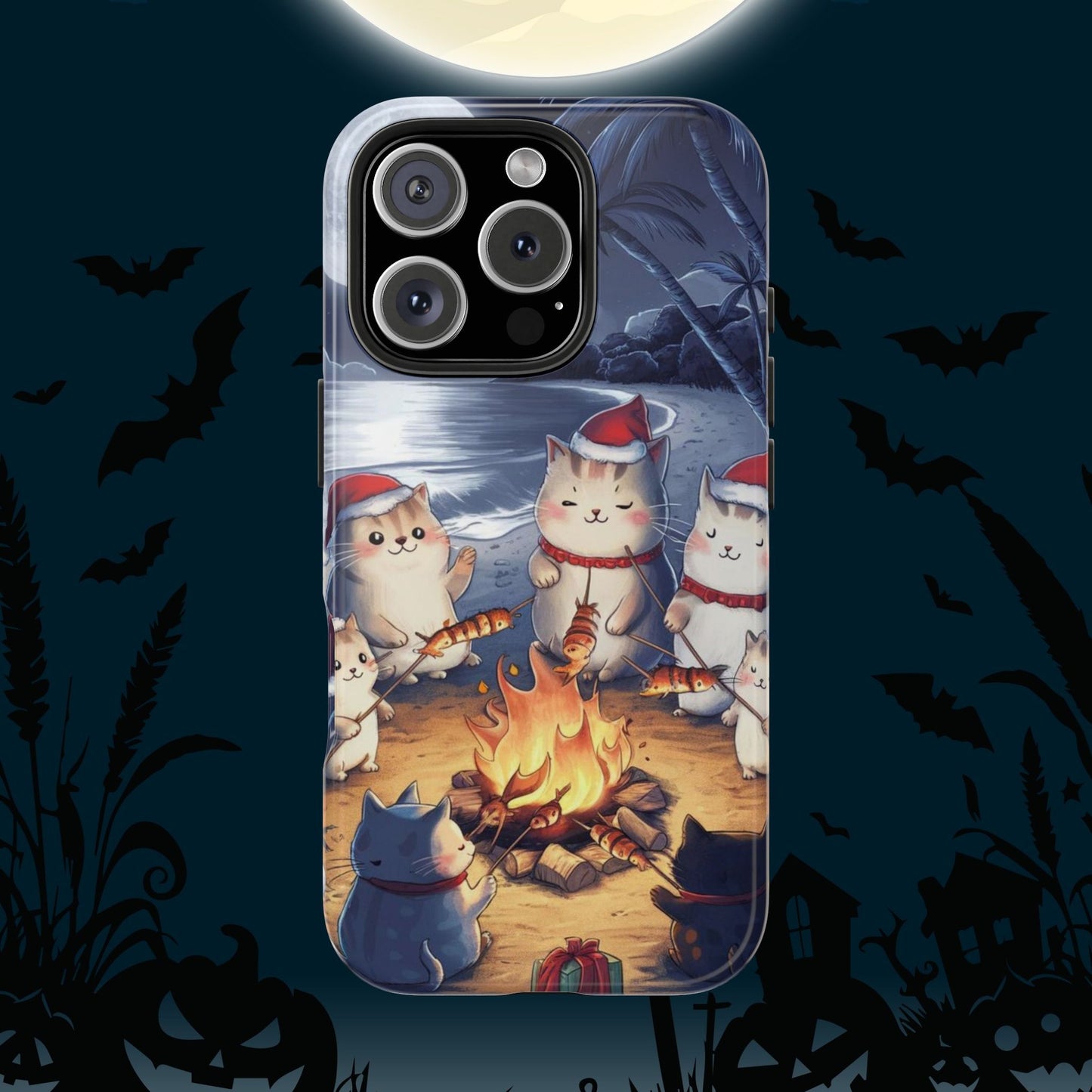 Meowmas Magic Wireless Charging Support Tough Case