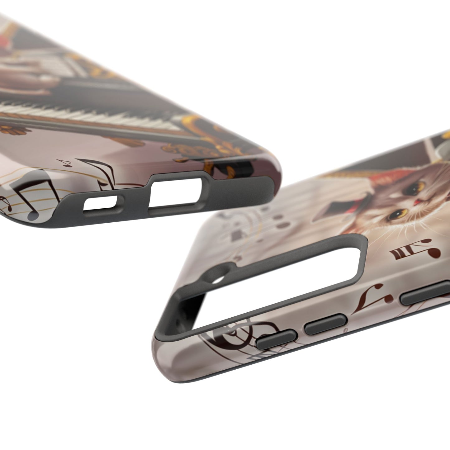 Meowsic Shield Wireless Charging Support Tough Case