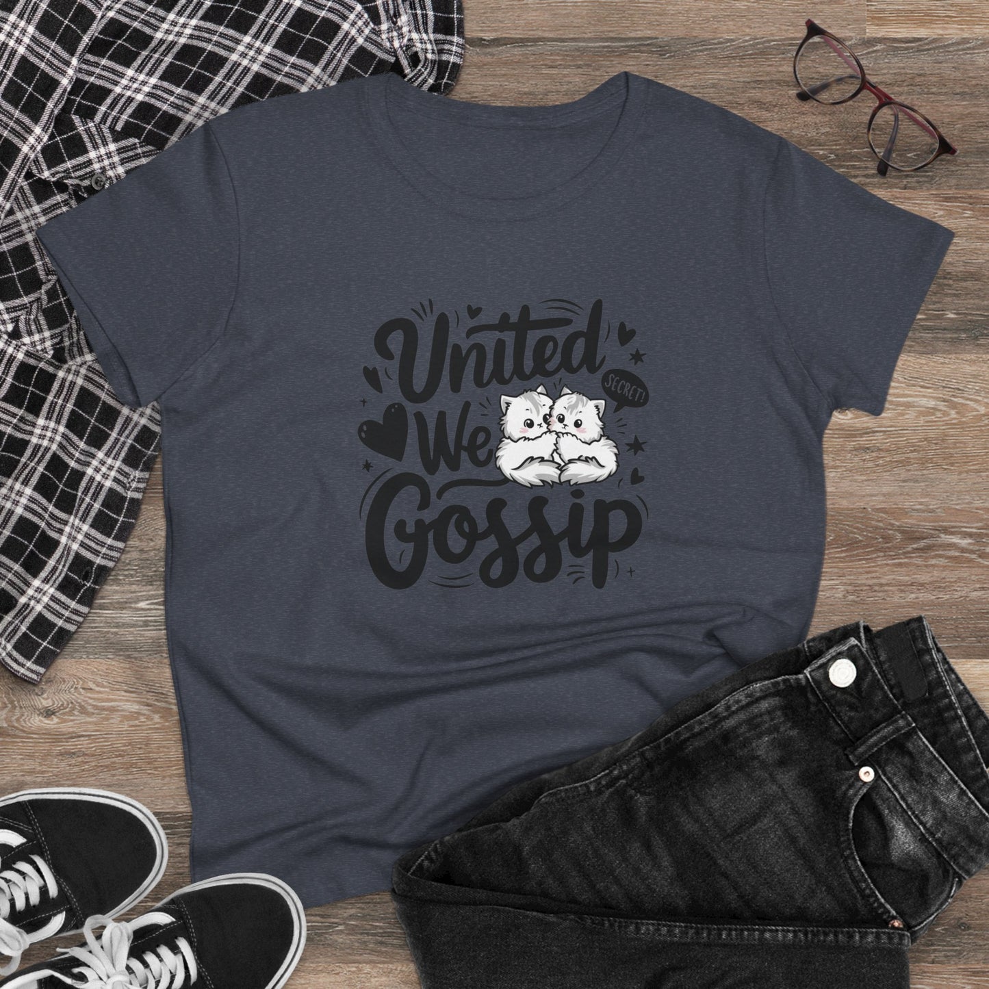 United We Gossip Women Cotton Tshirt