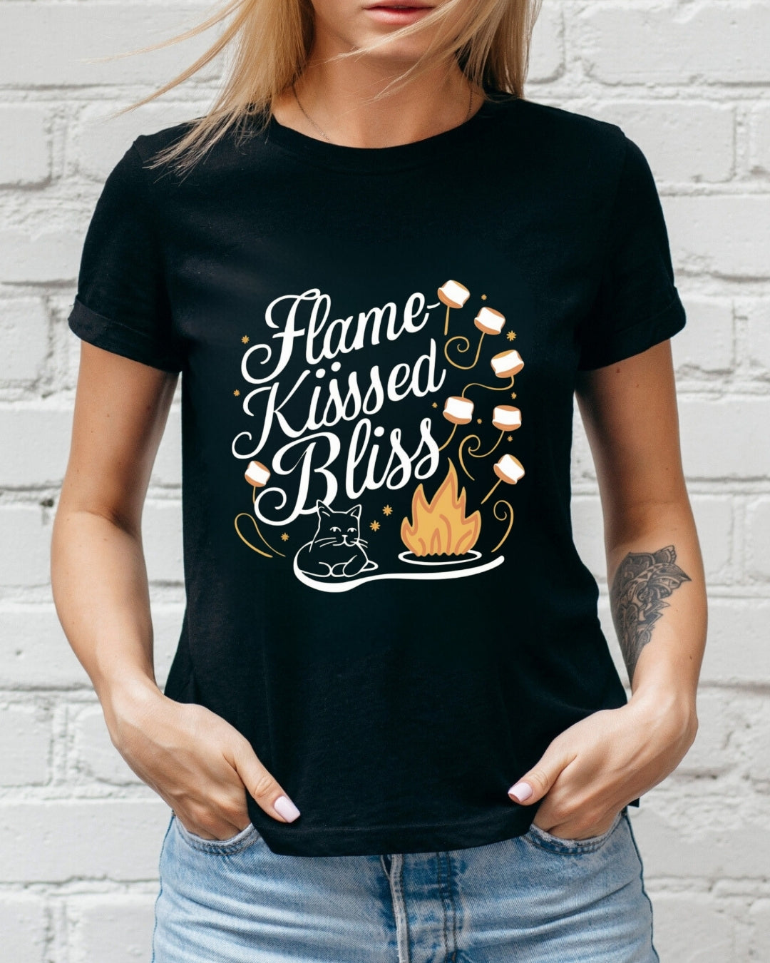 Flame Kiss Bliss Cotton T-Shirt