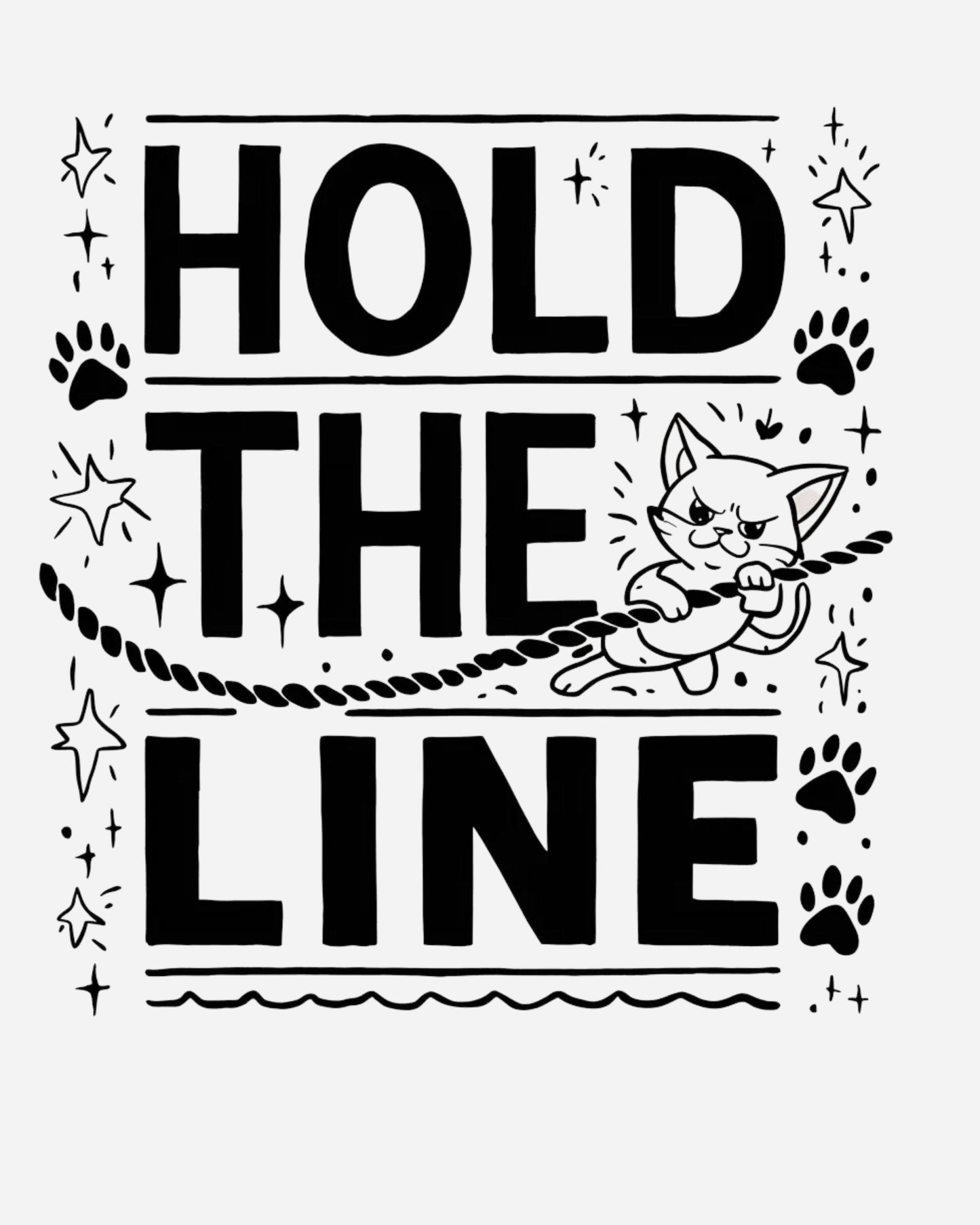 Hold The Line Cotton Tshirt