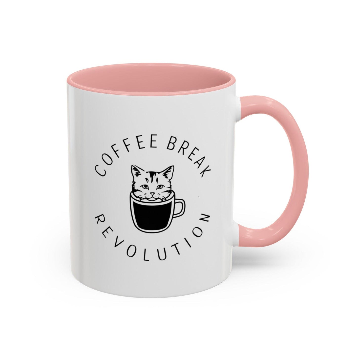Billien Union Meow Printify 11 oz 11oz accent mug Coffee Mugs Holiday Picks Home & Living Kitchen Mugs Spring Essentials two tone White base