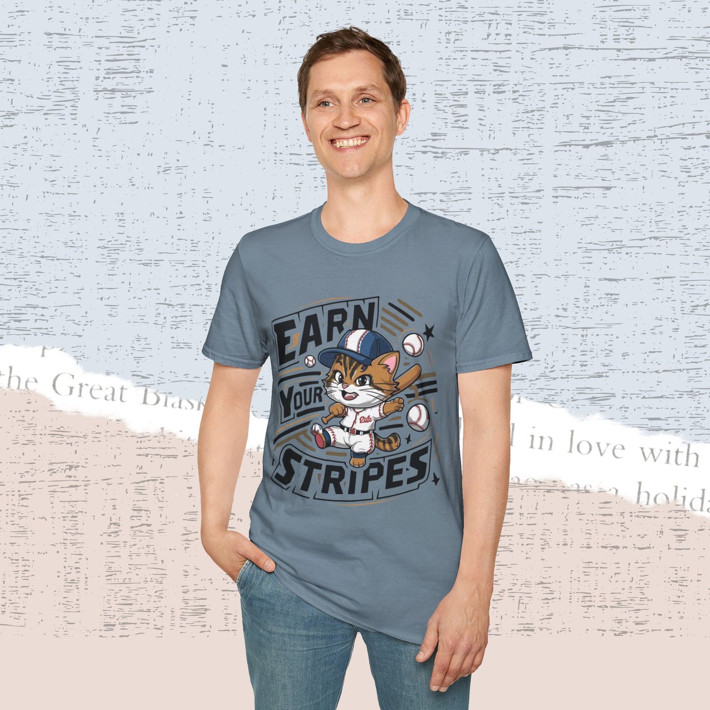Earn Your Stripe Cotton Men Tee