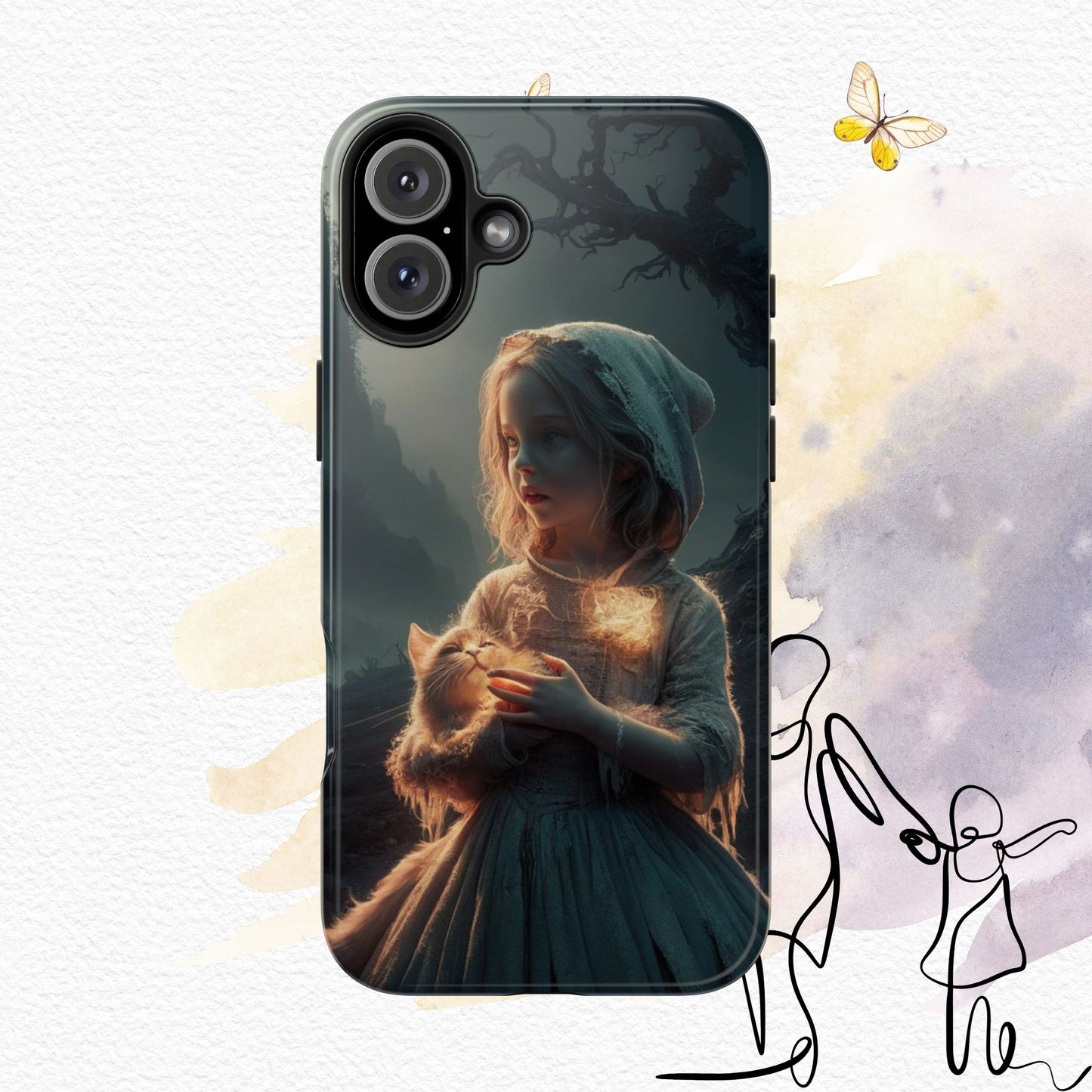 Glitter Guardian Wireless Charging Support Tough Case