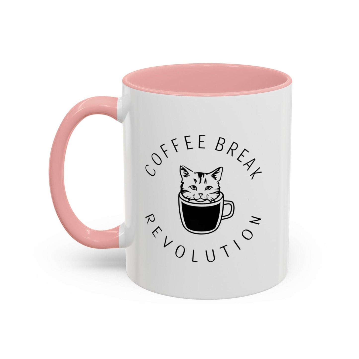 Billien Union Meow Printify 11 oz 11oz accent mug Coffee Mugs Holiday Picks Home & Living Kitchen Mugs Spring Essentials two tone White base
