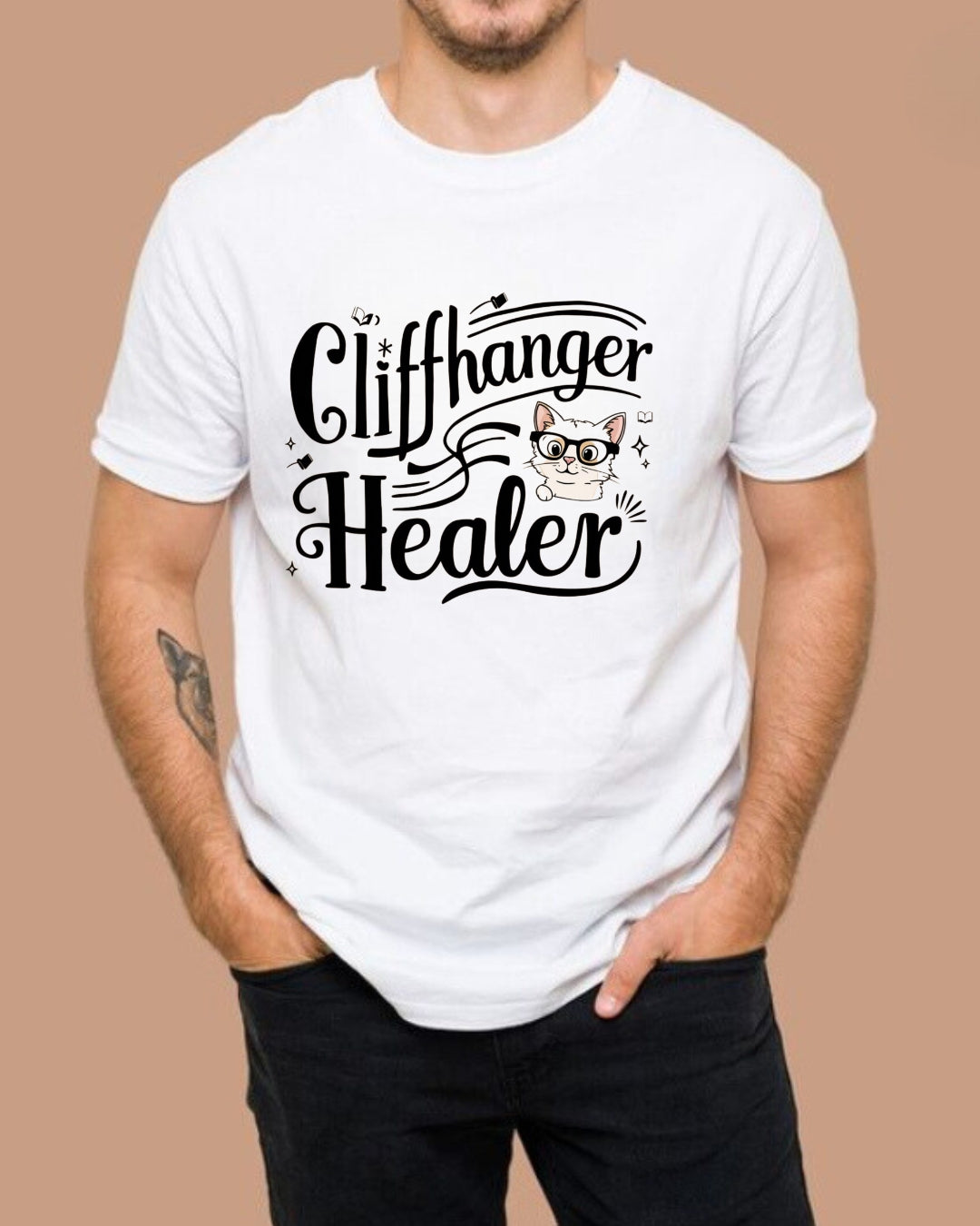 Book Lovers T-Shirt Cliffhanger Healer Cotton Tshirt
