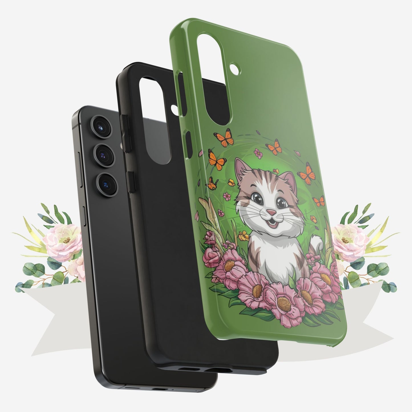 Green Mewsic Wireless Charging Support Tough Case