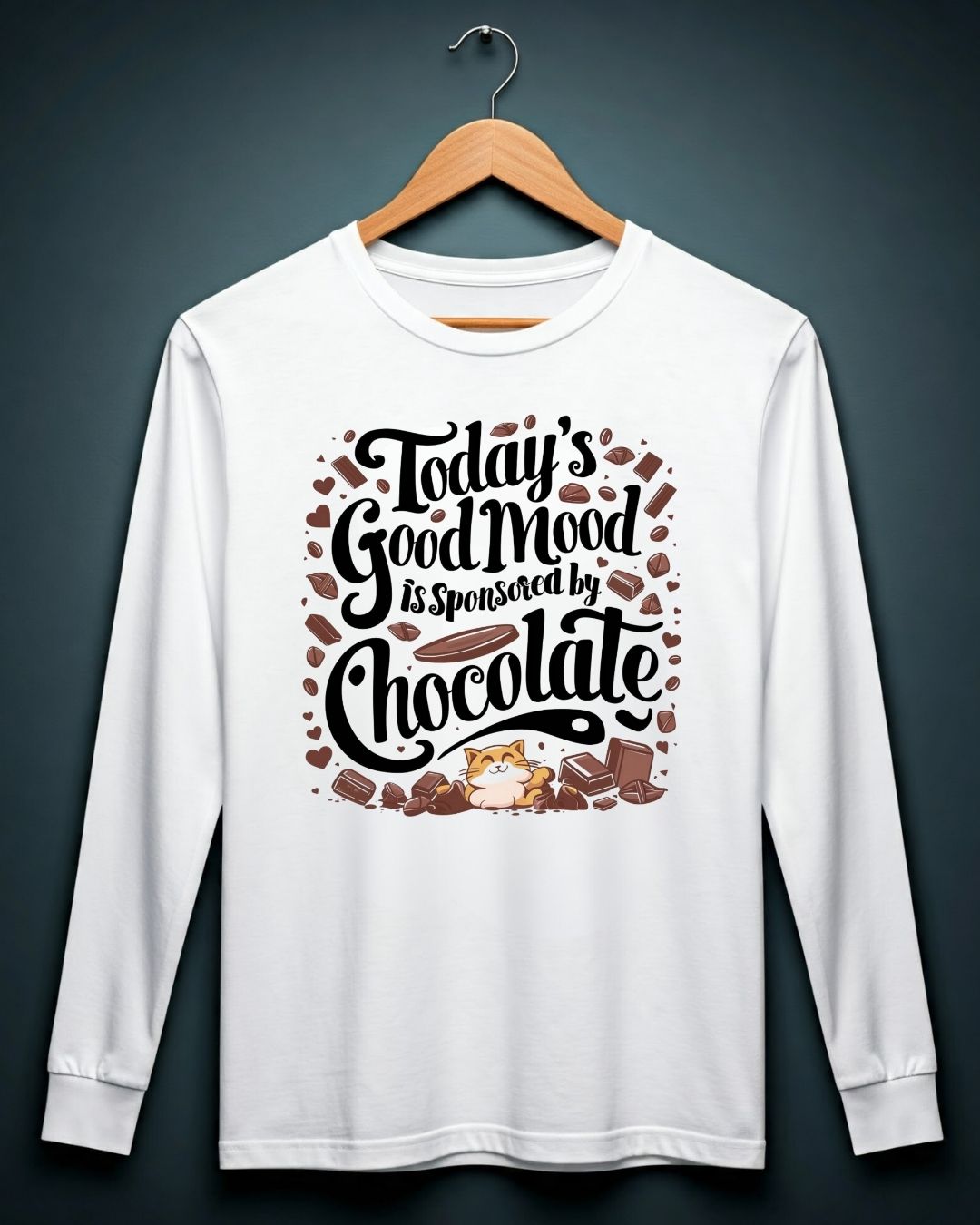 Today Good Mood Cotton Long Sleeve Tshirt