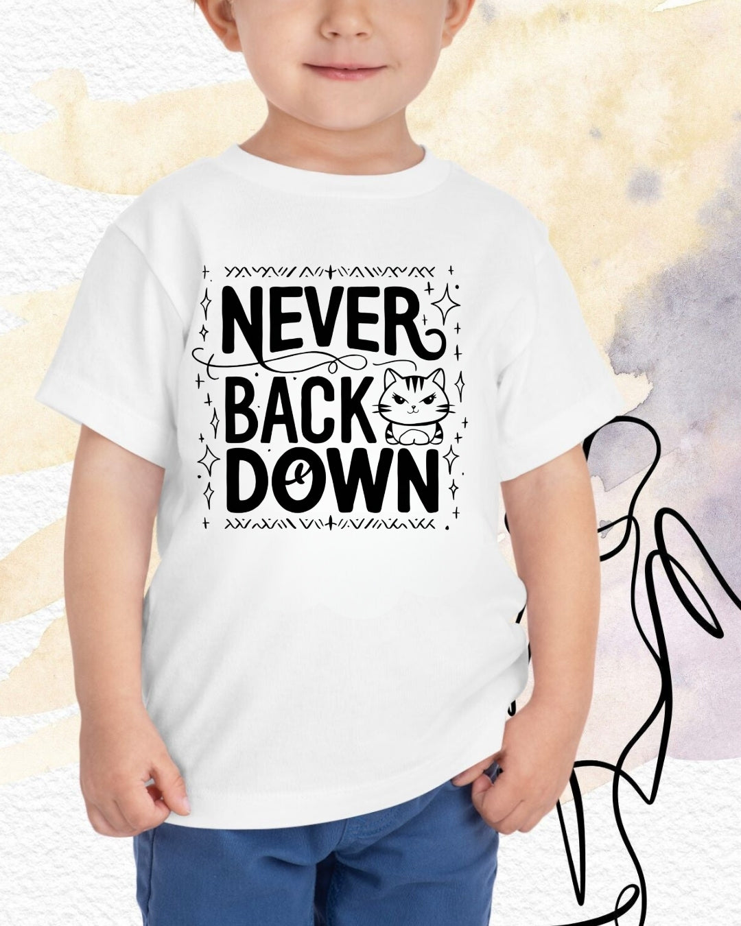 Never Back Down Kid Cotton T-Shirt