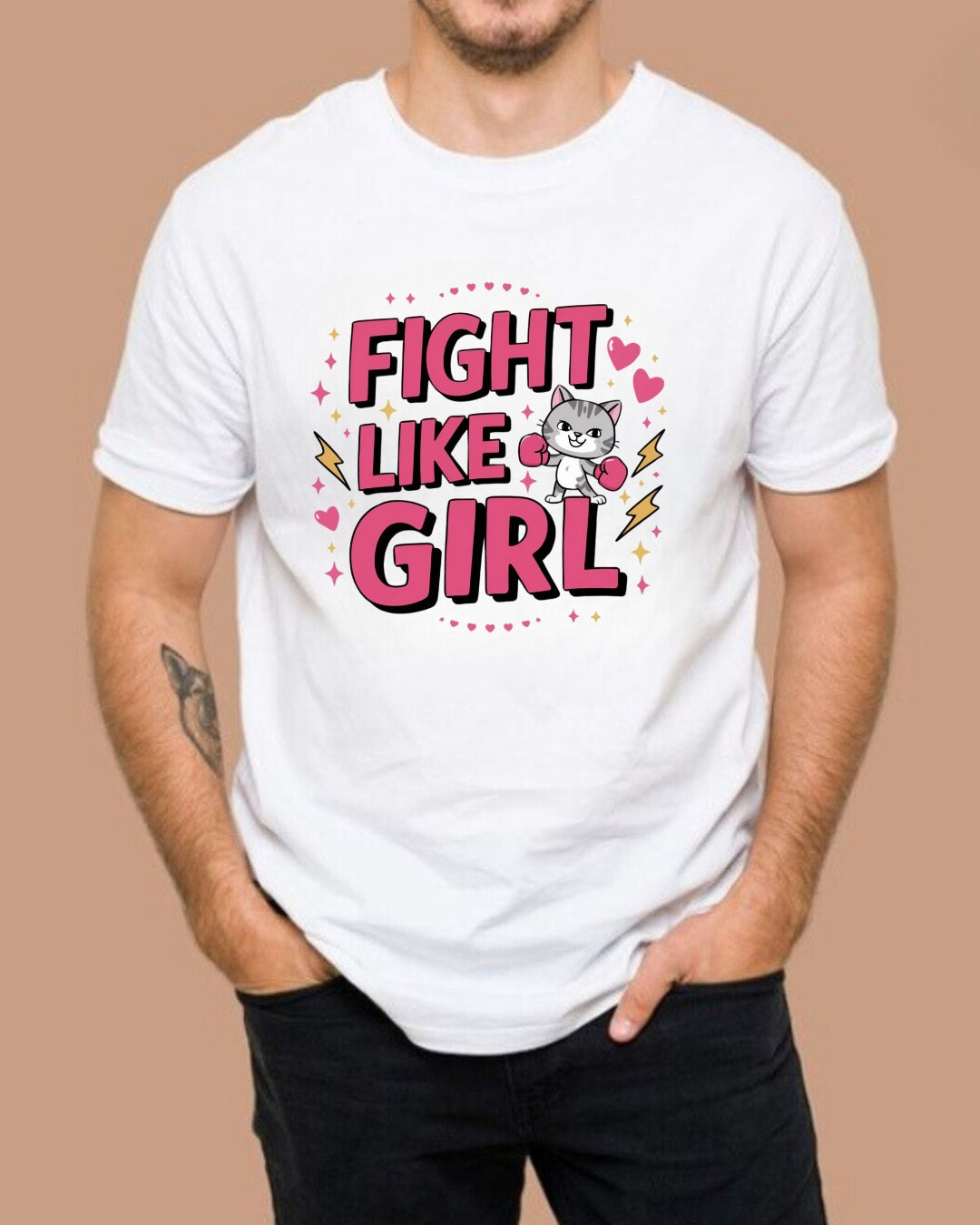Fight Like Girl Cotton T-Shirt
