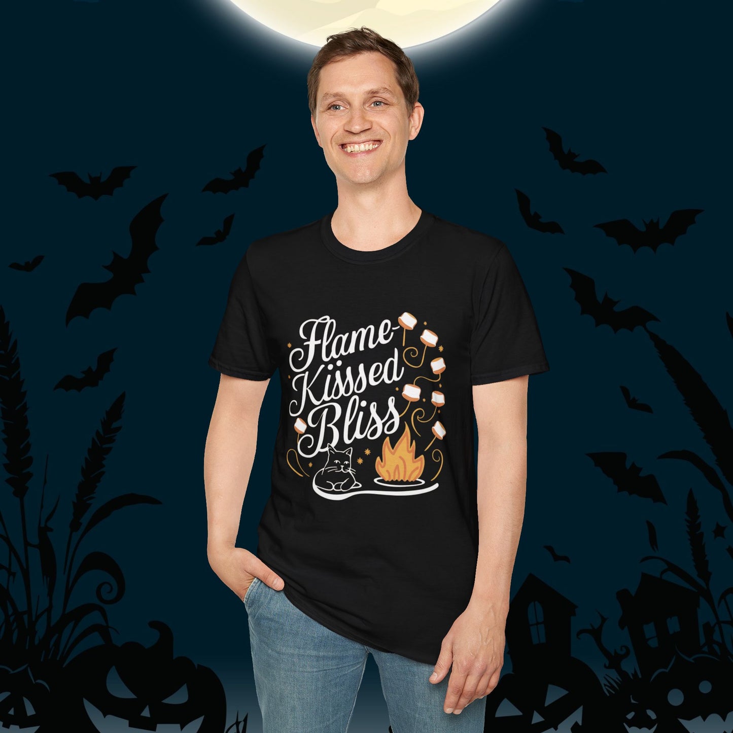 Flame Kiss Bliss Cotton Men Tshirt