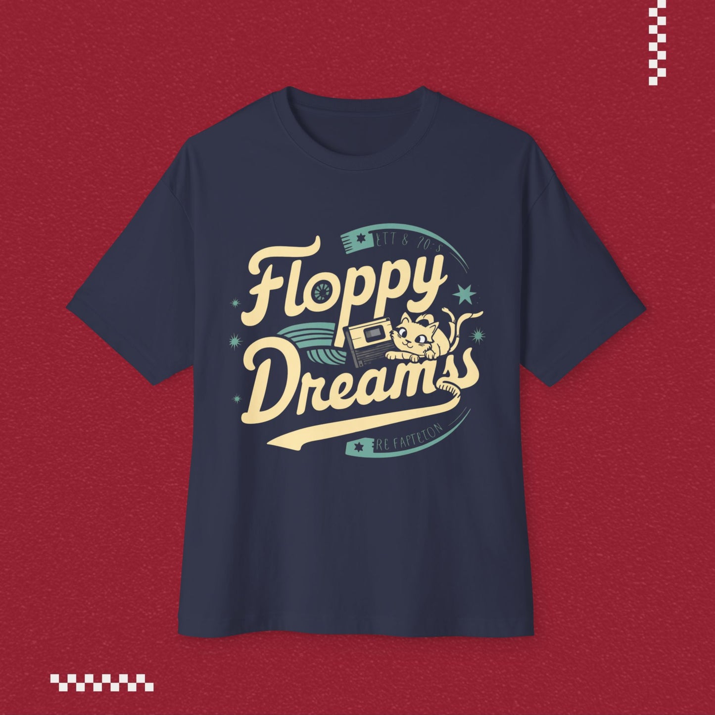 Floppy Dream Unisex Retro Oversized Boxy Tshirt