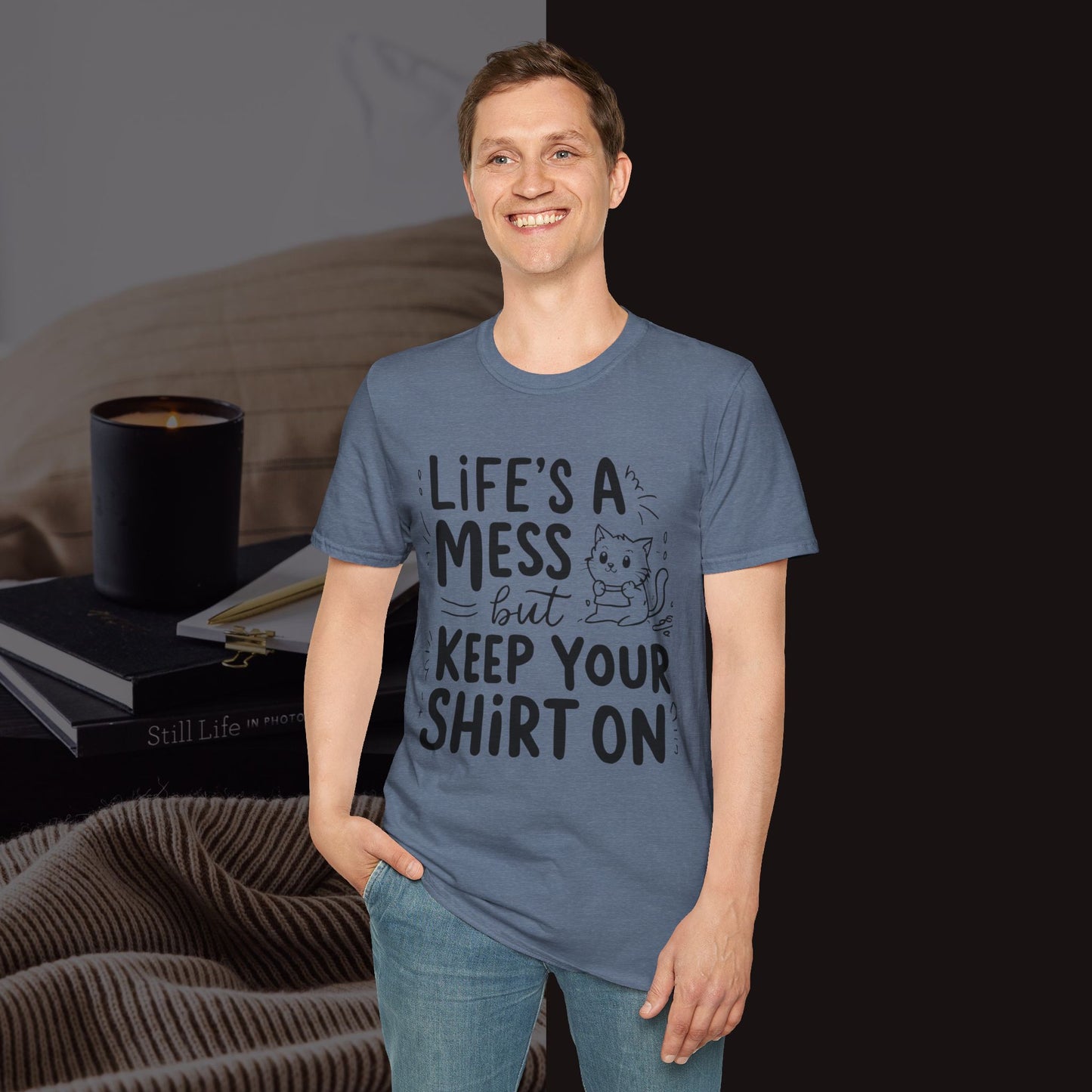 Life Messy Cotton T-Shirt