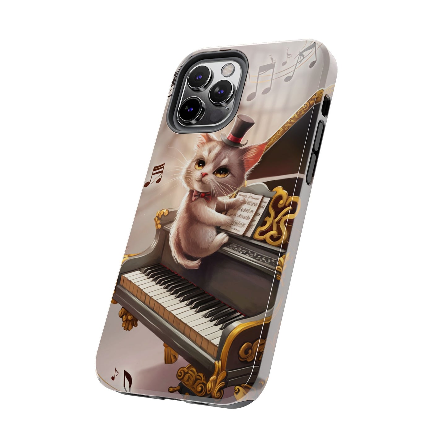 Meowsic Shield Wireless Charging Support Tough Case