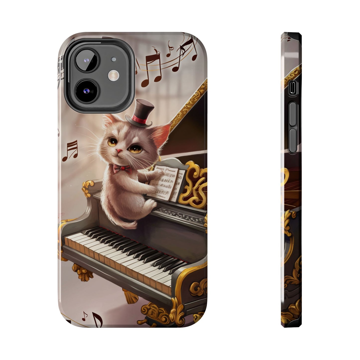 Meowsic Shield Wireless Charging Support Tough Case