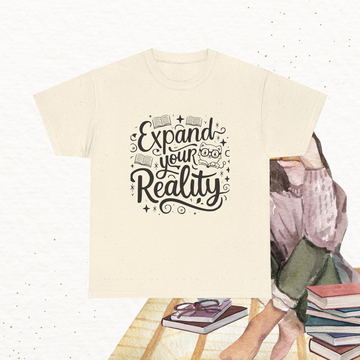Book Lovers T-Shirt Expand Your Reality Cotton T-Shirt